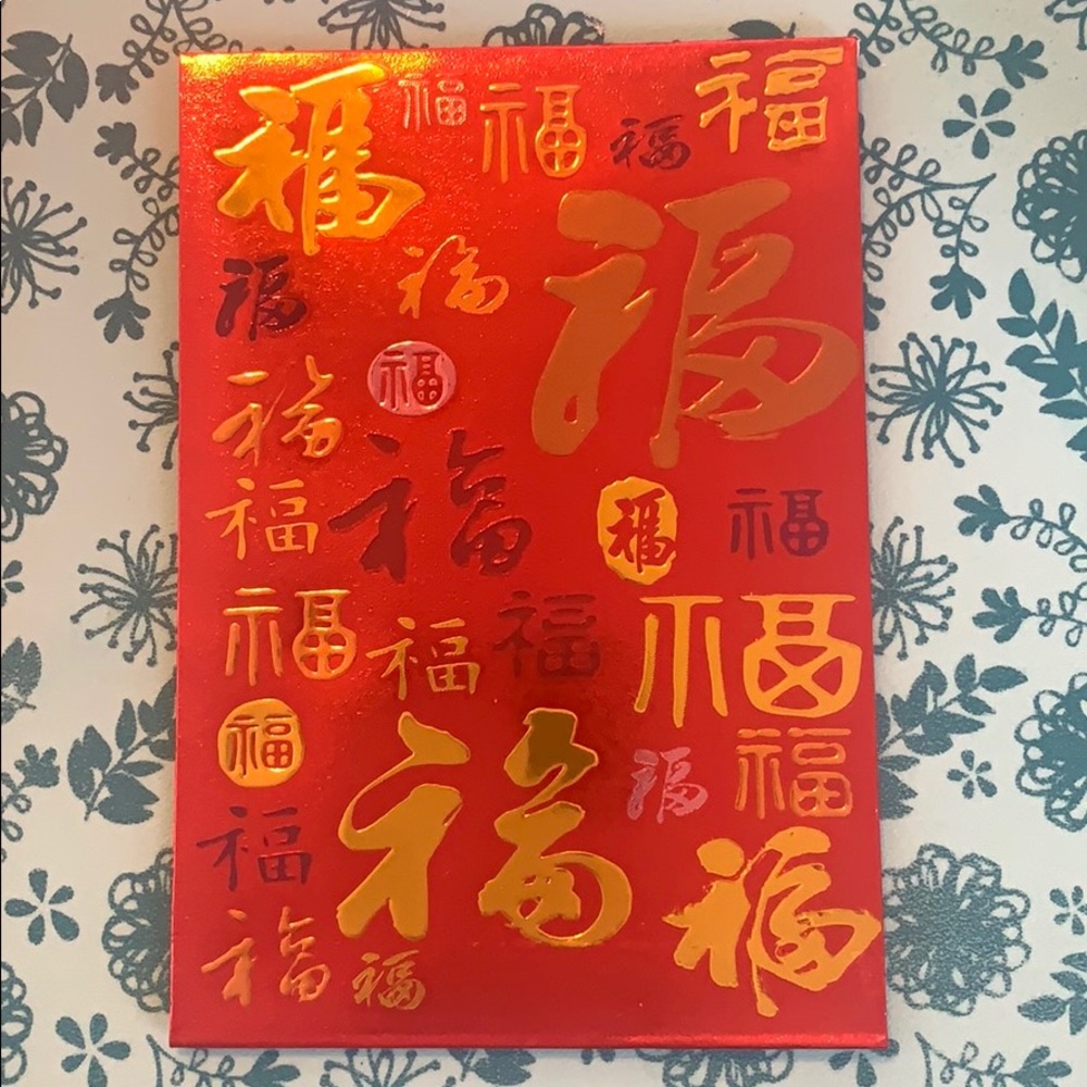 Blessings lucky envelope with health,wealth
